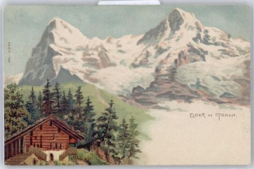 Mönch BE - Künstlerkarte, Eiger, Mönch