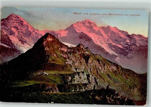 Männlichen 1913 Foto AK Mönch Jungfrau
