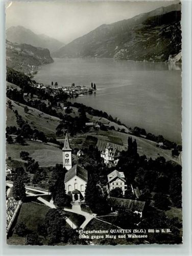 8883 Quarten - Flugaufnahme Blick gegen Murg und Walensee