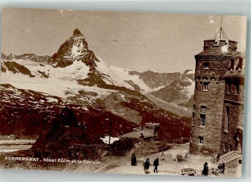 Gornergrat Foto AK Hotel Kulm Matterhorn