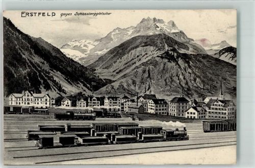 6472 Erstfeld 1914 - Bahnhof Eisenbahn Schlossberggletscher