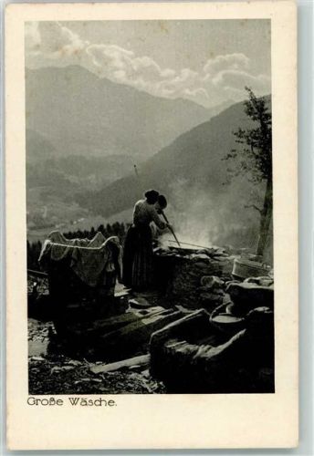 Grosse Wäsche Heimatbilder Volkstudien Serie 505