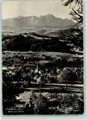 9053 Teufen AR Gebrauchsspuren Blick zum Säntis Appenzell