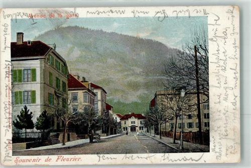 2114 Fleurier 1901 Gebrauchsspuren Bahnhofsstrasse Kutsche