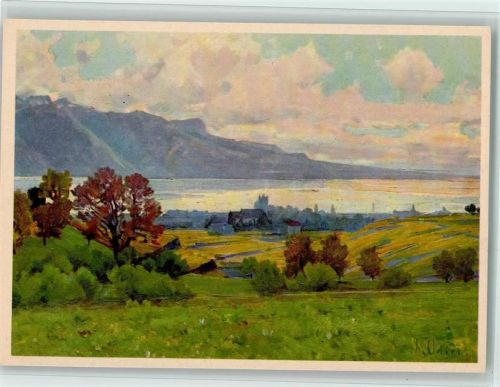 Spendenkarte - Gemälde von Odier , gute Erhaltung Pro Infirmis Schweiz Künstlerkarte