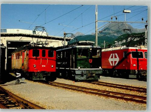 3860 Brünig Foto AK Eisenbahn Brüniglinie Triebfahrzeuge