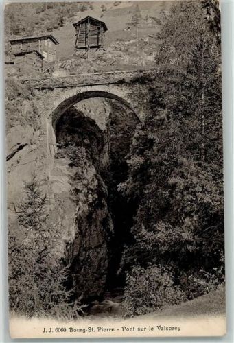 1946 Bourg-St-Pierre Gebrauchsspuren Pont sur le Valsorey