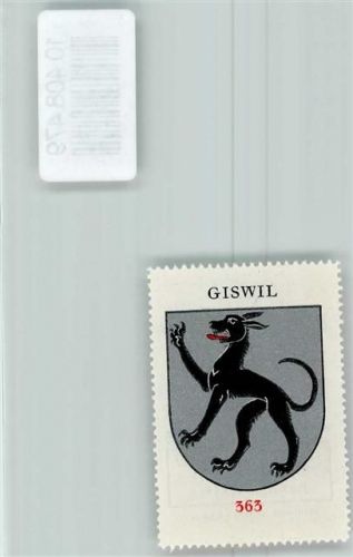 6074 Giswil - Vignette Wappen Kaffee Hag ca 1920-1940 Windhund
