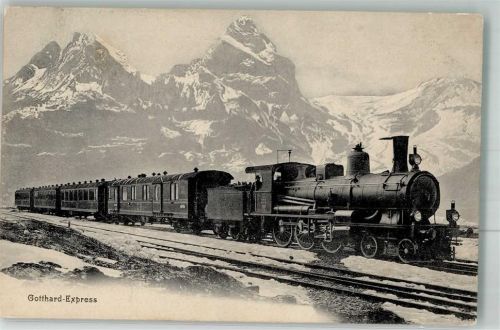 6487 Göschenen Winter Eisenbahn Gotthard-Express