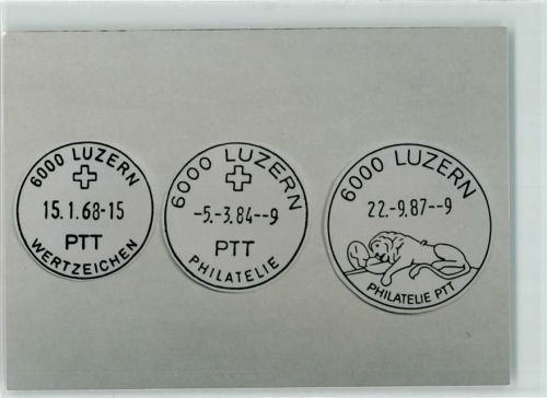 Luzern Lucerne Philatelie PTT Stempel Phila Schweiz Ganzsache