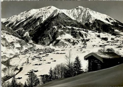 7250 Klosters - Klosters Dorf mit Älpelti Winter