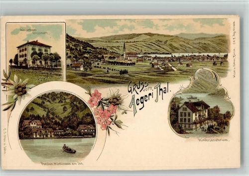 Aegerisee BOAKC Lithographie Kinderheim Grossmatt Pension Hürlimann Kindersanatorium