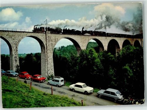 9113 Degersheim Foto AK Int. Dampflokfest Eisenbahn Weissenbach-Viadukt Foto Gross