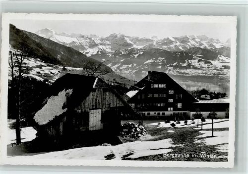 3657 Schwanden (Sigriswil) 1937 Foto AK Erholungsheim - Winter