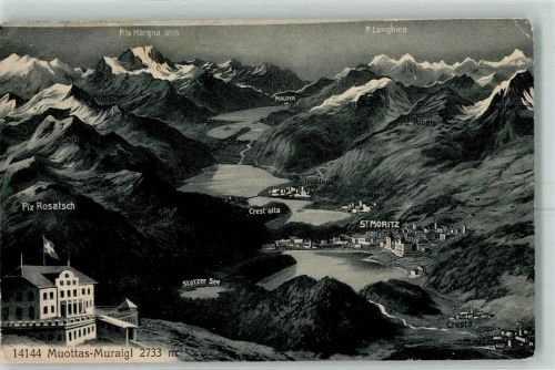 Muottas Muraigl 1912 - Vogelschau