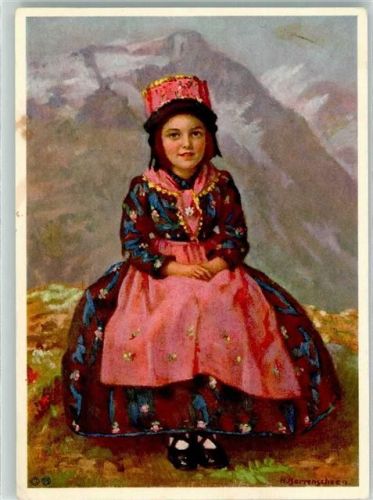 6500 Bellinzona Künstlerkarte Frau Festkleid sign. Gorrenscheen Ort lt. Stempel