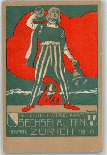 8000 Zürich - Sechseläuten 18. April 1910 Glocken