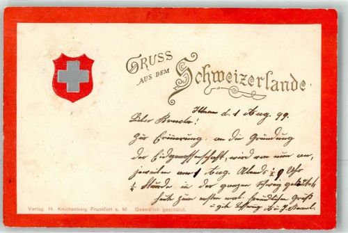 8308 Illnau 1899 Prägedruck Grußkarte Waqppen