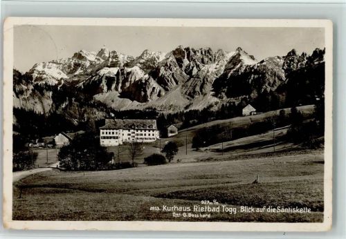 9651 Rietbad Ennetbühl - Kurhaus Rietbad Toggenburg Blick auf die Säntiskette