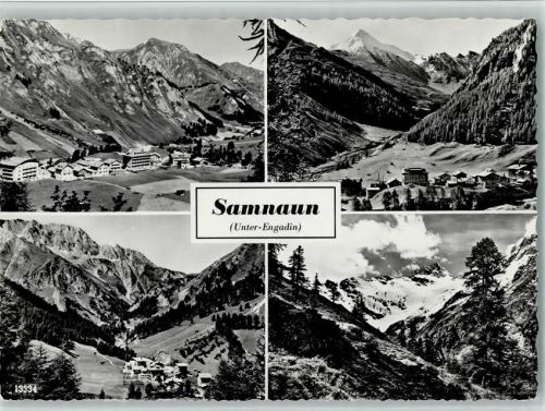 7563 Samnaun Dorf - Unter-Engadin 4-Bildkarte
