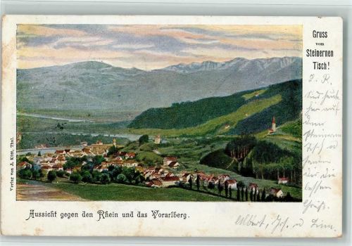9425 Thal - 1905 Steinerner Tisch Aussicht gegen den Rhein und das Vorarlberg