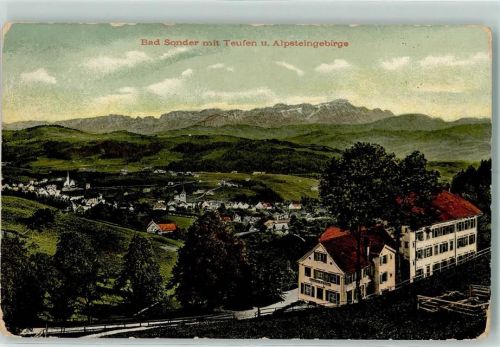 9053 Teufen AR Gebrauchsspuren Bad Sonder mit Teufen und Alpsteingebirge