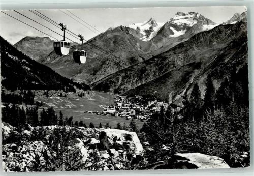 3906 Saas-Fee - Schwebebahn Langefluh Fletsch und Laquinhorn