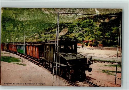 Verlag Burgy Nr. 453 Express du Simplon - Elektrische Lokomotive , sehr gute Erhaltung AK