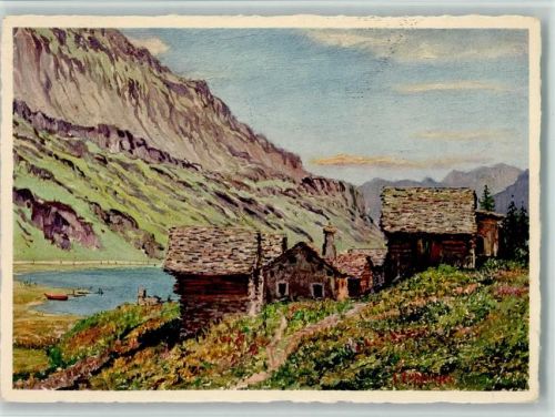7516 Maloja Künstlerkarte Motif Maloja E. Zuppinger