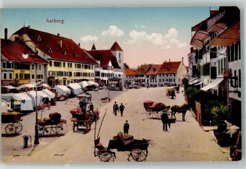 3270 Aarberg Foto AK Marktszene