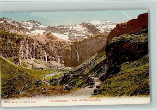 Klausen - Klausenstrasse Klus mit Claridenstock