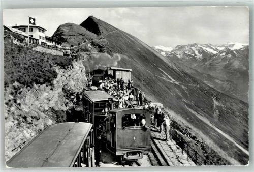 Rothorn Kulm 1956 Foto AK Bahnhof Dampf- Zahnradbahn Brienzer Rothorn Hotel