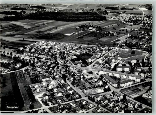 8500 Frauenfeld Foto AK Fliegeraufnahme