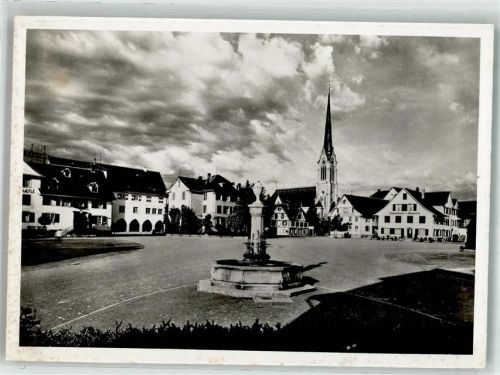 8580 Amriswil 1956 Foto AK Marktplatz