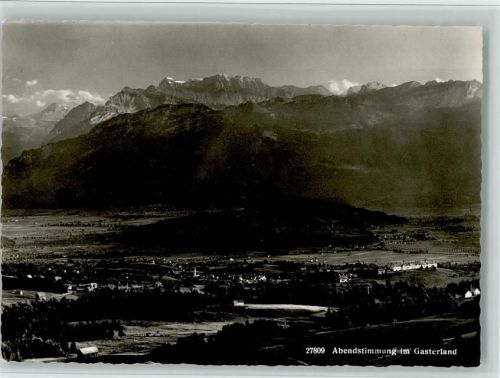 Ricken Gommiswald - Blick von Tönern ob Ricken gegen Klosterberg Sion Gommiswald Maria-Bildstein Benken und Glarneralpen
