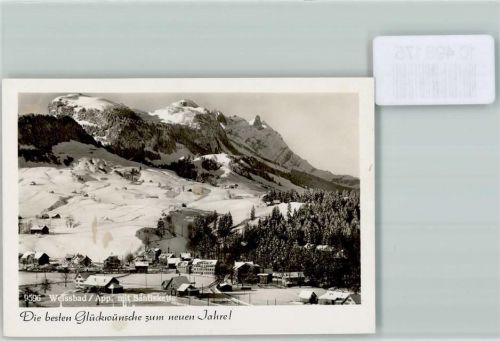 9057 Weissbad FOTO KEINE AK Foto 10cm x 7cm Neujahrswünsche Säntiskette