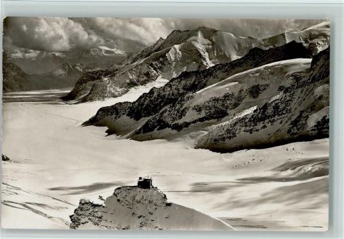 Observatorium Jungfraujoch Aletschgletscher Fliegeraufnahme