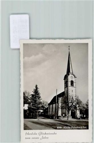 4629 Fulenbach FOTO KEINE AK Foto 10cm x 7cm Neujahrswünsche Kirche