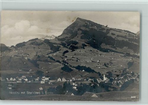 9650 Nesslau 1918 - mit Stockberg und Säntis