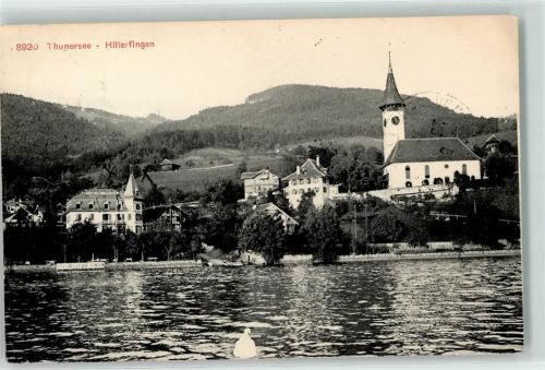 3652 Hilterfingen 1912 - Kirche Hotel Belle Vue