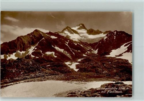 1921 Foto AK Sustenpasshöhe mit Fleckistock , Kunstverlag Goetz 1380 - gute Erhaltung AK