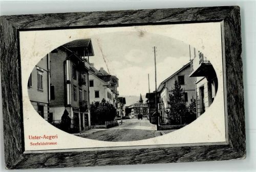 6314 Unterägeri Prägedruck Seefeldstrasse Holzrahmen Passepartout No.6490