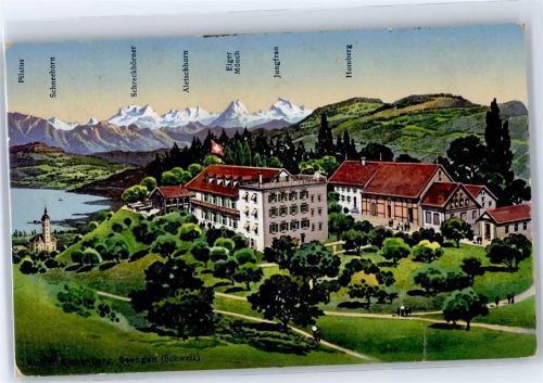 5707 Seengen - Kurort Eichenberg, Gebirgspanorama