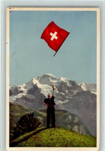 3801 Jungfraujoch - Fahnenschwinger mit Jungfrau Wappen