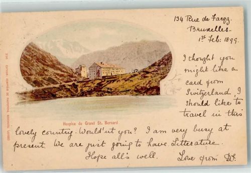 Hospiz Großer Sankt Bernhard Pass 1899