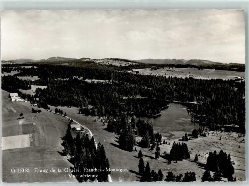 2350 Saignelégier 1953 - Etang de la Gruere Franches Montagnes Vue aerienne