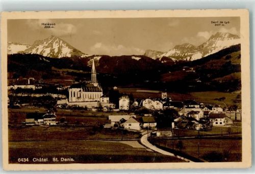 1618 Châtel-St-Denis 1913 - Kirche Moleson Dent de Lys