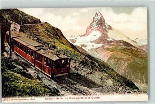 Gornergrat 1906 Gebrauchsspuren Chemin de fer Cervin