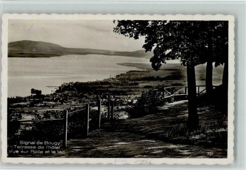 Signal-de-Bougy - Terrasse de l'hotel vue sur Rolle et le lac