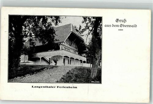4900 Langenthal 1923 Foto AK Pension Feldpost Dienstsache
